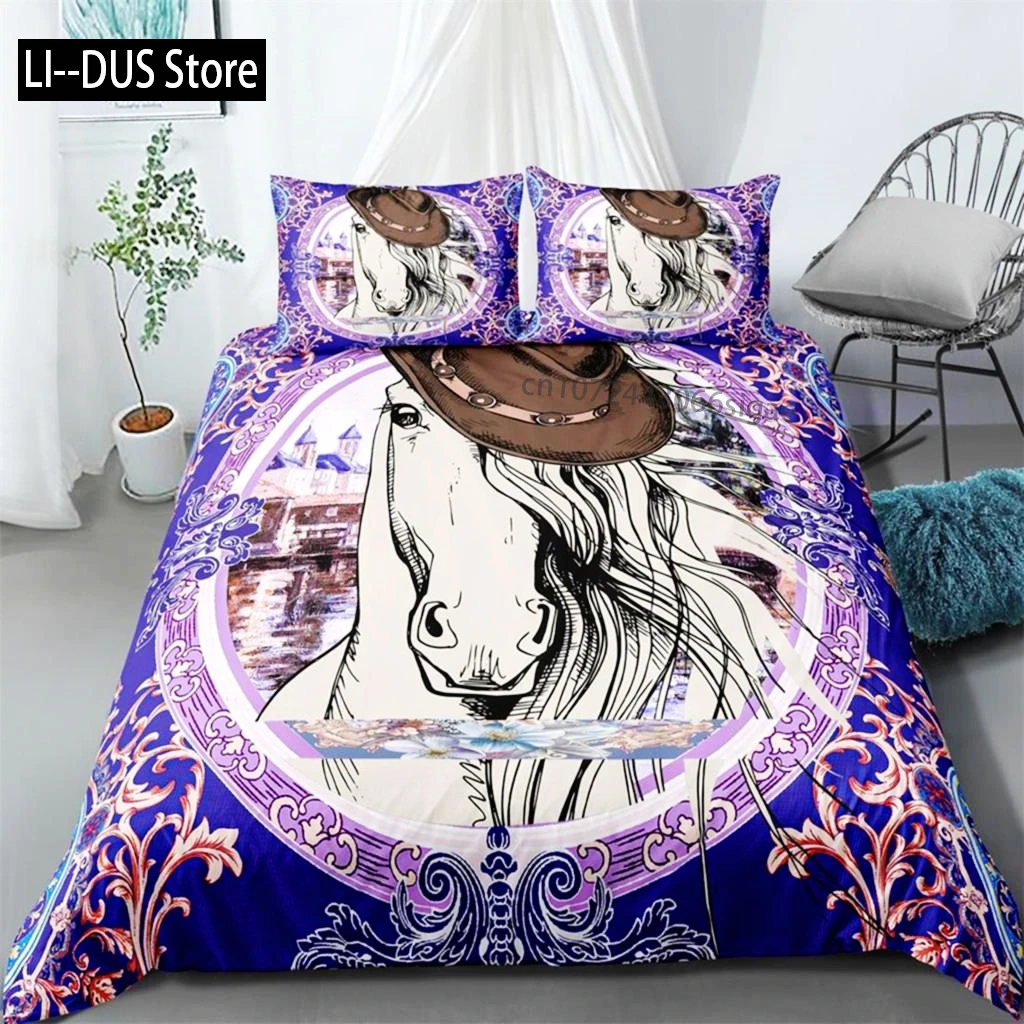 Horse Duvet Cover Set King Size Horse Cowboy Animal Bedding Set For Kid Boys Girls Microfiber Abstract Dream Catcher Quilt Cover
Horse Duvet Cover Set King Size Horse Cowboy Animal Bedding Set For Kid Boys Girls Microfiber Abstract Dream Catcher Quilt Cover