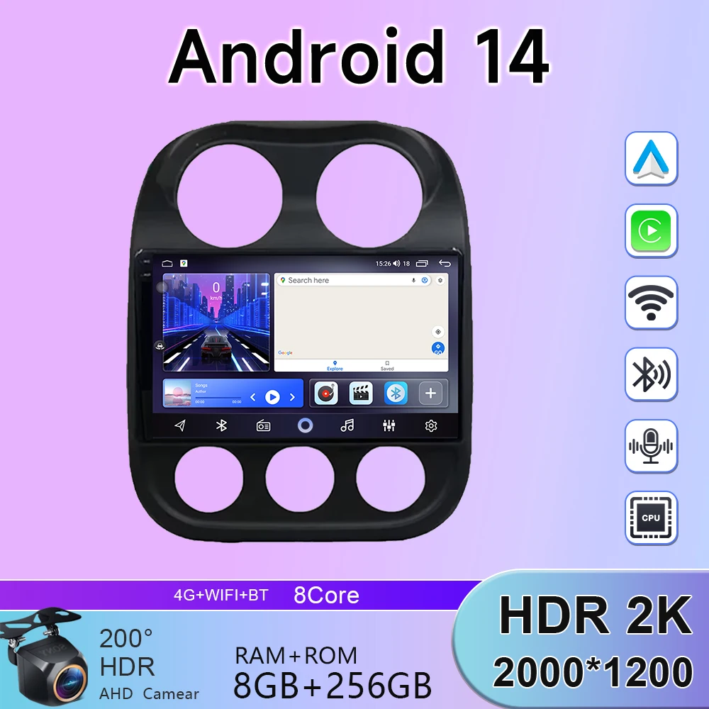 4G Car Android For Jeep Compass Patriot 2011 - 2017 Auto Radio Multimedia Player GPS Navigation Carplay QLED Screen No 2din DVD
4G Car Android For Jeep Compass Patriot 2011 - 2017 Auto Radio Multimedia Player GPS Navigation Carplay QLED Screen No 2din DVD