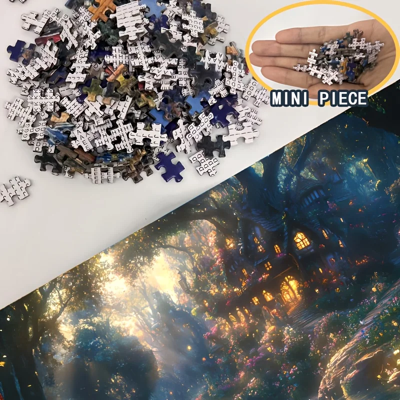 Mini Puzzle 1000 Pieces Fairy Forest Art Landscape - Premium Thick Cardboard, Adults & Collectors, Home Decor, 38x26cm
Mini Puzzle 1000 Pieces Fairy Forest Art Landscape - Premium Thick Cardboard, Adults & Collectors, Home Decor, 38x26cm