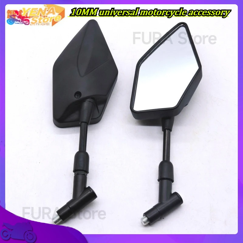 Retro motorcycle rearview side mirror, diamond-shaped rearview mirror, 10MM universal motorcycle accessory
Retro motorcycle rearview side mirror, diamond-shaped rearview mirror, 10MM universal motorcycle accessory