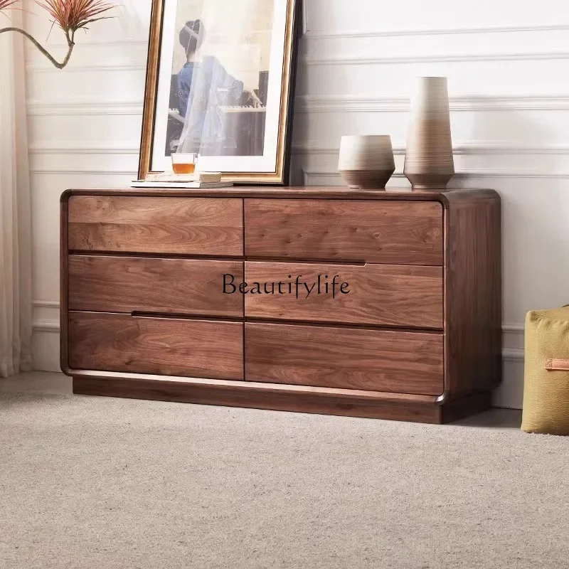 LNorth American black walnut solid wood six-chest cabinet Nordic storage cabinet simple living room
LNorth American black walnut solid wood six-chest cabinet Nordic storage cabinet simple living room