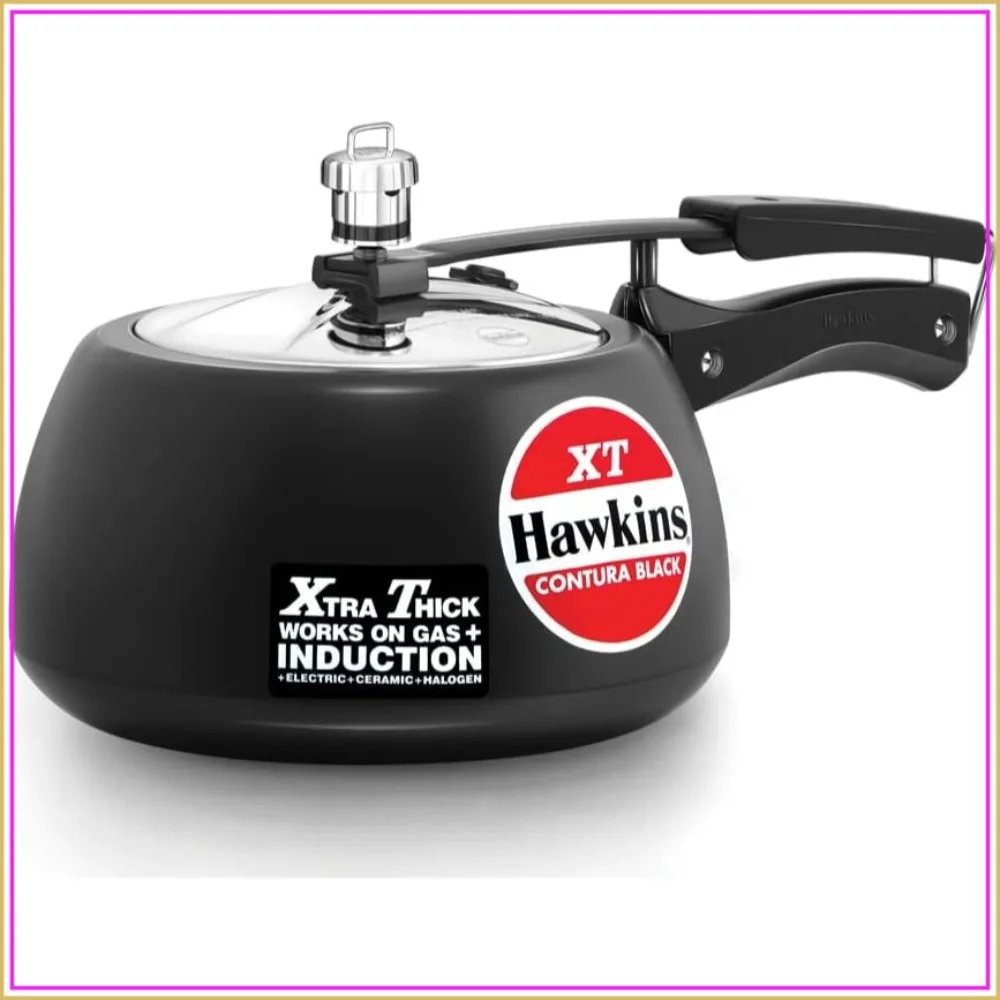 Extra Thick Base Pressure Cooker, Induction Compatible, 3L, Black
Extra Thick Base Pressure Cooker, Induction Compatible, 3L, Black