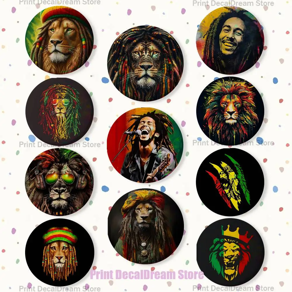 R-Rastafari Lion Logo 22mm,32mm,42mm,58mm,75mm Round Badge Brooch for Various Clothing Backpacks Jewelry Accessories Gift
R-Rastafari Lion Logo 22mm,32mm,42mm,58mm,75mm Round Badge Brooch for Various Clothing Backpacks Jewelry Accessories Gift
