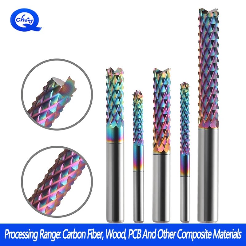 10Pcs/Lot Multi-Color Coated Corn Cob End Mill 3.175mm Shank Diameter Right-Hand Left-Hand Carbon Fiber Processing
10Pcs/Lot Multi-Color Coated Corn Cob End Mill 3.175mm Shank Diameter Right-Hand Left-Hand Carbon Fiber Processing
