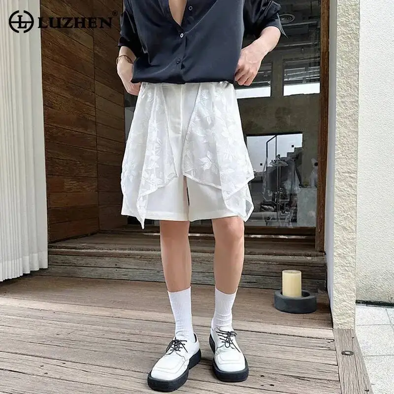 LUZHEN Original Embroidery Lace Patchwork Hemline Floral Solid Pattern Color Shorts Men's Elegant Handsome Casual Pants JY7138
LUZHEN Original Embroidery Lace Patchwork Hemline Floral Solid Pattern Color Shorts Men's Elegant Handsome Casual Pants JY7138