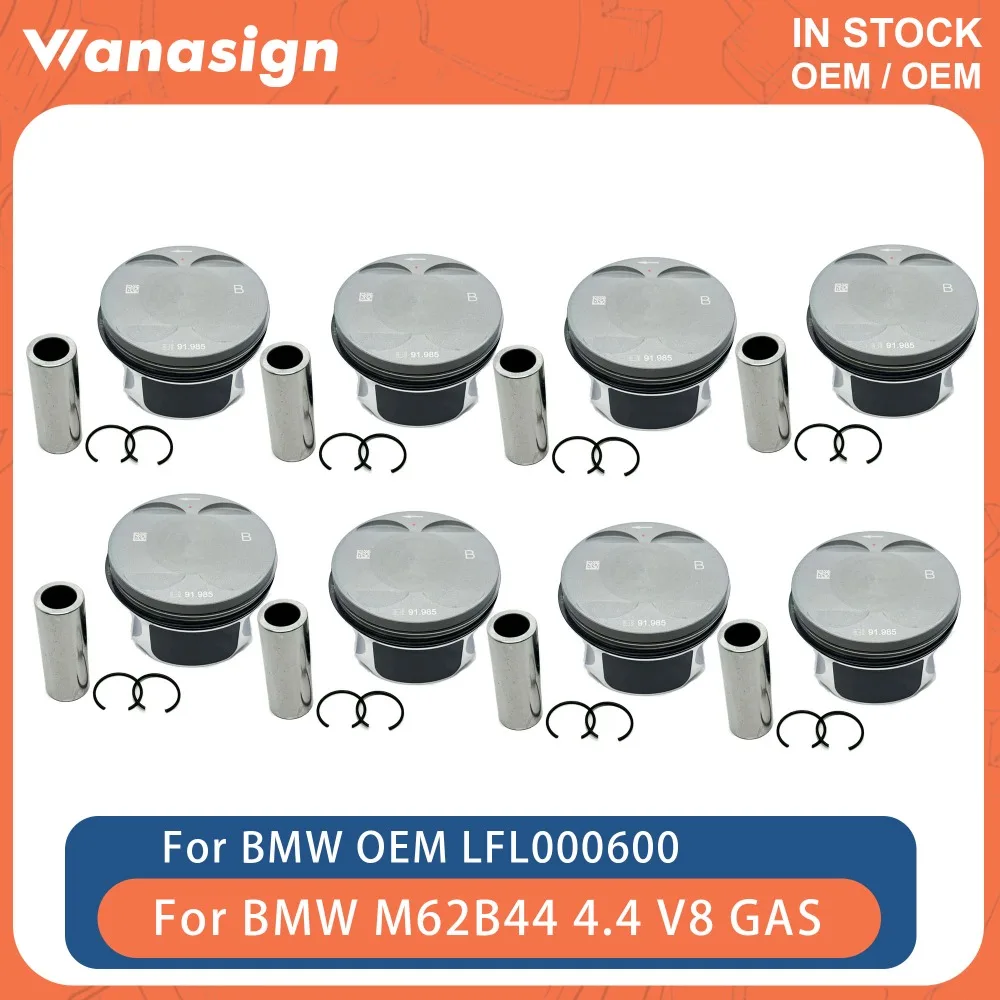 Engine x8 Piston With Ring Fit 4.4 L For Land Rover Range Rover BMW 540i 740i X5 X6 M62 M62B44 4.4L V8 Petrol GAS 02-19 LFL00060
Engine x8 Piston With Ring Fit 4.4 L For Land Rover Range Rover BMW 540i 740i X5 X6 M62 M62B44 4.4L V8 Petrol GAS 02-19 LFL00060