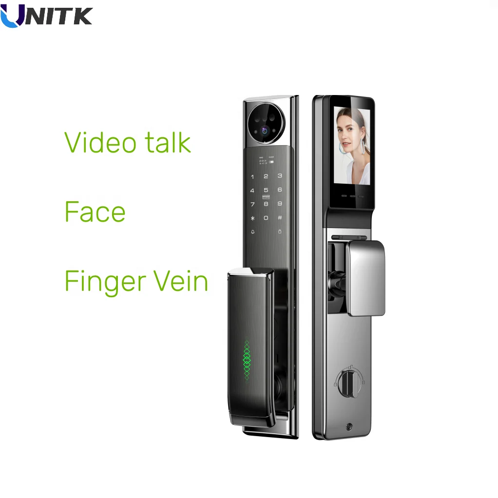 UNITK Video Talk Double Door Smart Lock Luxury 3d Face Recognition Smart Door Lock With Camera
UNITK Video Talk Double Door Smart Lock Luxury 3d Face Recognition Smart Door Lock With Camera