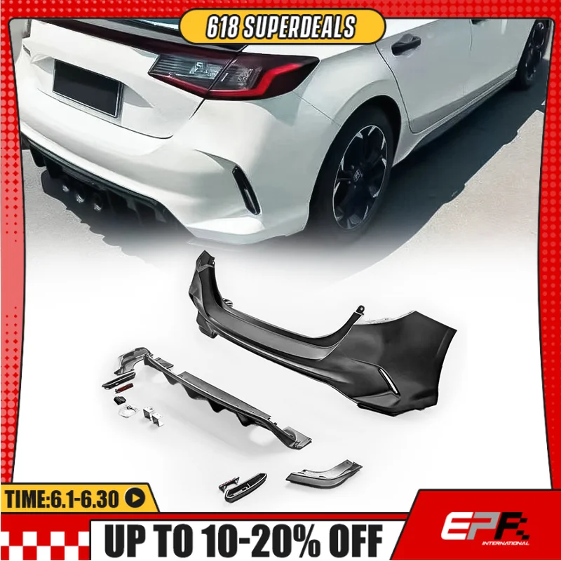 For Honda Civic Gen 11 FL1 TR Type Rear Bumper (Middle Exhaust Exit, For Hatch) Car Exterior Body Kit
For Honda Civic Gen 11 FL1 TR Type Rear Bumper (Middle Exhaust Exit, For Hatch) Car Exterior Body Kit