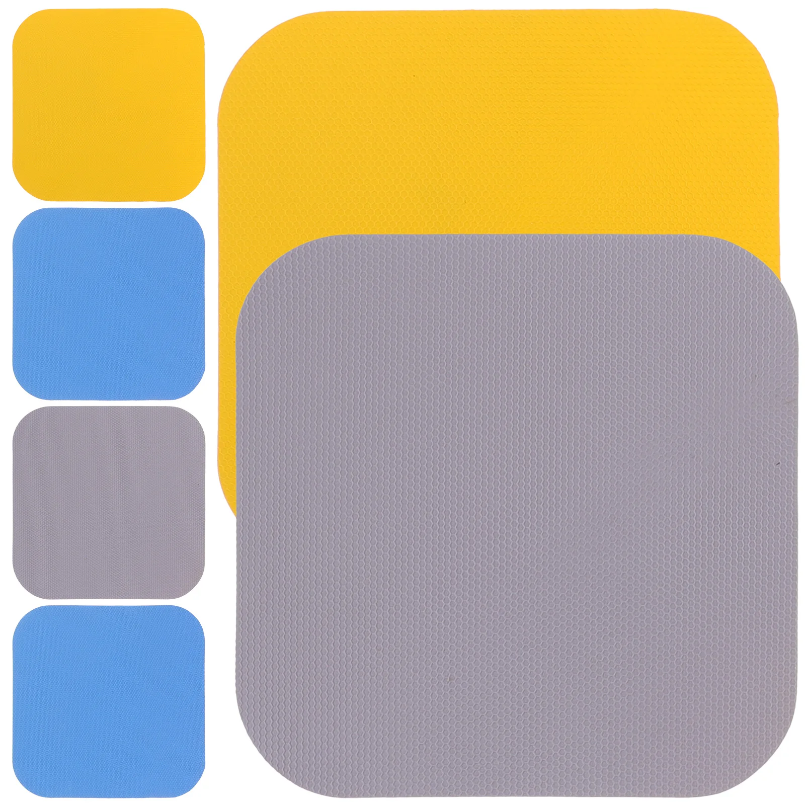 6 Pcs Rubber Jar Opener Mat Safe Non Skid Square Shape Gray Blue Yellow 2 Pcs Each Bottle Gripper Pad Kitchen Gadget
6 Pcs Rubber Jar Opener Mat Safe Non Skid Square Shape Gray Blue Yellow 2 Pcs Each Bottle Gripper Pad Kitchen Gadget