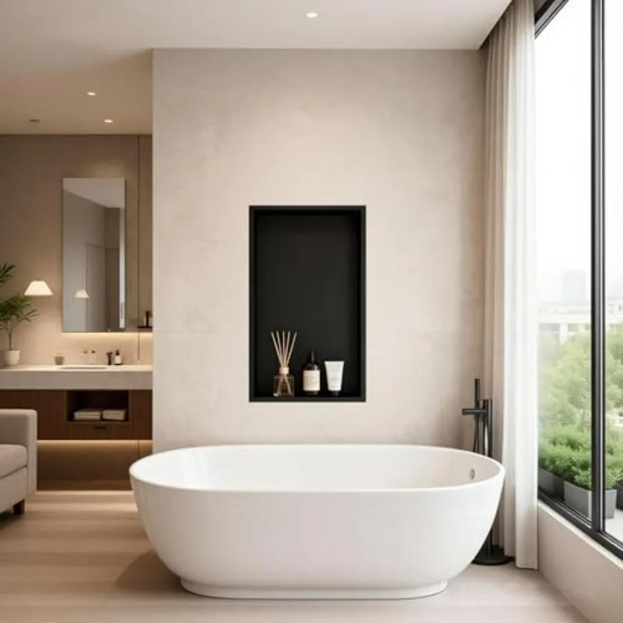 Modern Matte Black Stainless Steel Shower Niche 24 x 12 Recessed Wall Shelf Waterproof No Tile Needed Bathroom Storage Organize
Modern Matte Black Stainless Steel Shower Niche 24 x 12 Recessed Wall Shelf Waterproof No Tile Needed Bathroom Storage Organize