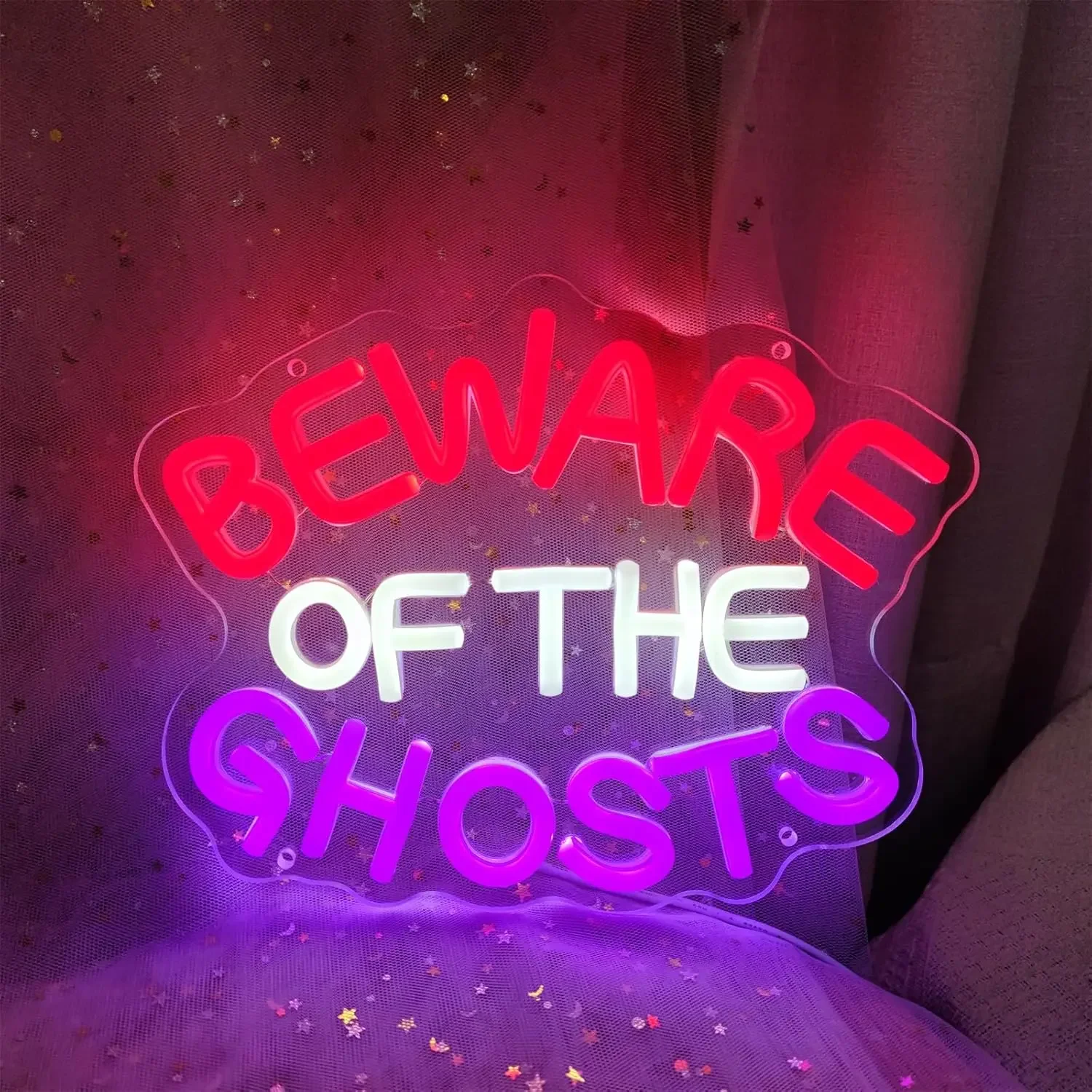 Beware of Ghosts Neon Signs for Halloween Decorations Halloween Lights Sign for Outdoor Halloween Bar Birthday Man Cave Party
Beware of Ghosts Neon Signs for Halloween Decorations Halloween Lights Sign for Outdoor Halloween Bar Birthday Man Cave Party