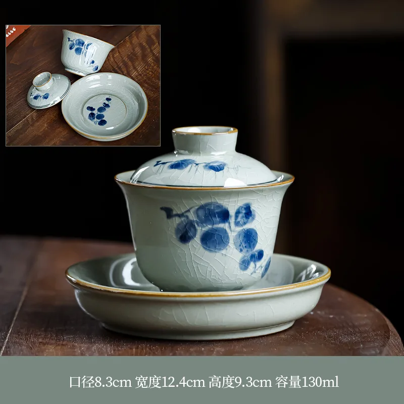 Ceramic Sancai Covered Antique Blue and White Porcelain Hand-painted Underglaze Color Bowl Small Tea Cup Teapot Holder
Ceramic Sancai Covered Antique Blue and White Porcelain Hand-painted Underglaze Color Bowl Small Tea Cup Teapot Holder