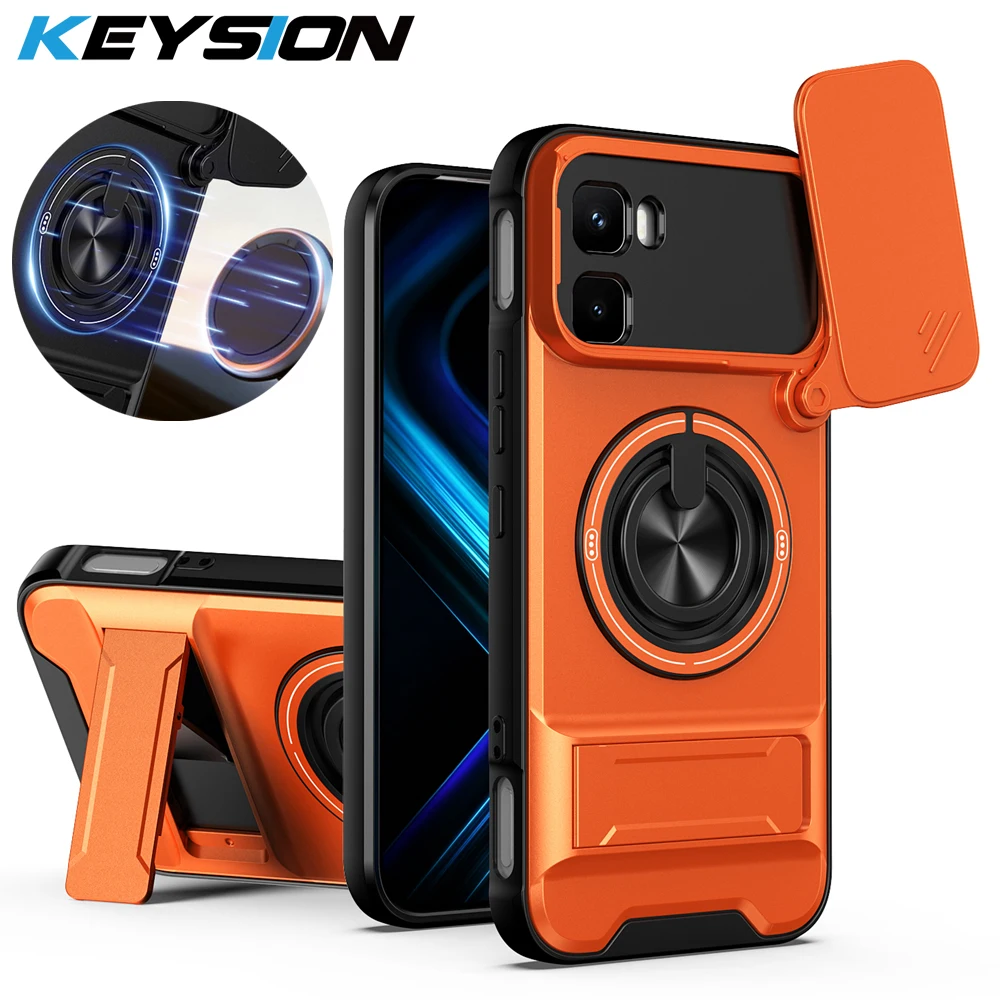 KEYSION Magnetic Phone Case for Infinix GT 50 Pro 5G Slide Camera Protection Upright Kickstand 360° Ring Shockproof Back Cover
KEYSION Magnetic Phone Case for Infinix GT 50 Pro 5G Slide Camera Protection Upright Kickstand 360° Ring Shockproof Back Cover