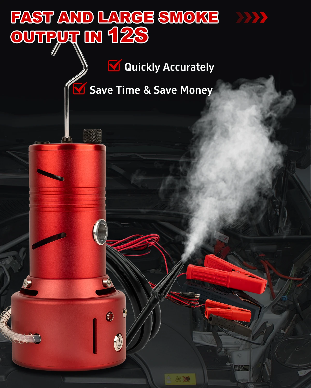 Super Automotive Smoke Machine 12V Built-in Air Pump EVAP Vacuum Leak Detector Car Pipe Leakage Diagnostic Tester
Super Automotive Smoke Machine 12V Built-in Air Pump EVAP Vacuum Leak Detector Car Pipe Leakage Diagnostic Tester