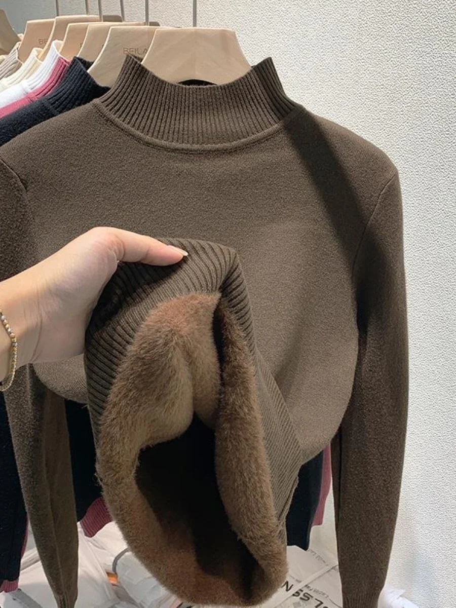 Women's Fleece Lined Thickened Half High Collar Sweater Autumn Winter New Style Inner Knee Pad Health Ring Integrated Velvet ...
Women's Fleece Lined Thickened Half High Collar Sweater Autumn Winter New Style Inner Knee Pad Health Ring Integrated Velvet ...