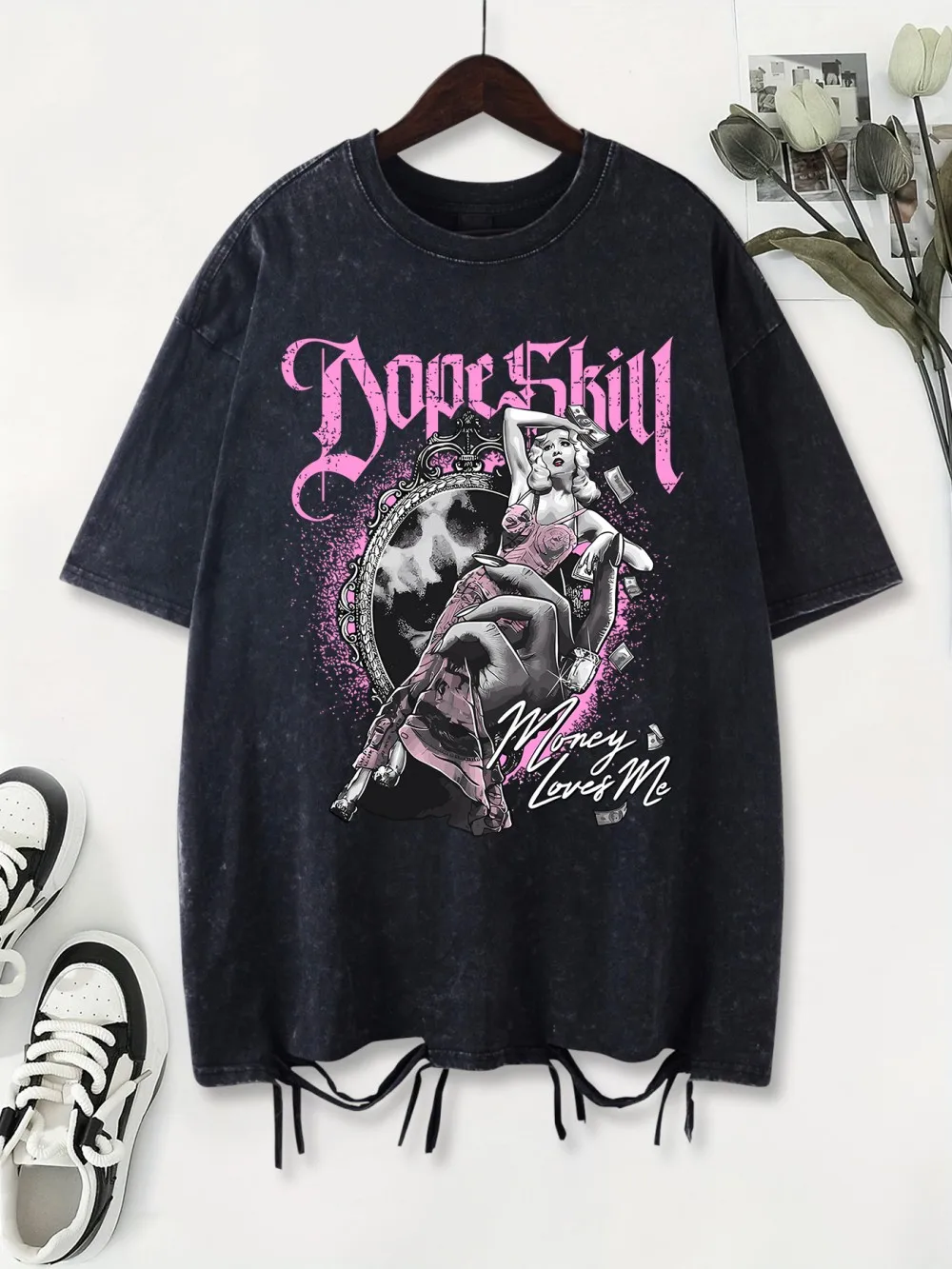 Dope Skill Money Loves Me, потертые футболки с принтом, женские хлопковые топы, удобные футболки большого размера с круглым вырезом, летняя женская одежда
Dope Skill Money Loves Me, потертые футболки с принтом, женские хлопковые топы, удобные футболки большого размера с круглым вырезом, летняя женская одежда