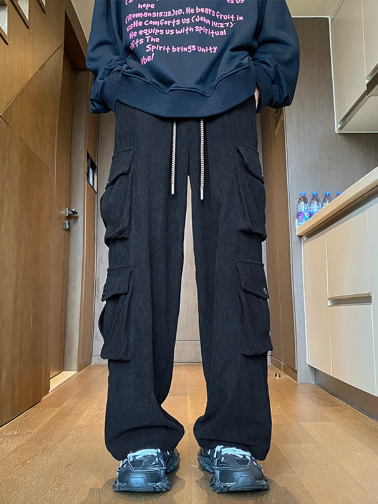 Work pants for men in spring and autumn, trendy brand design, wide leg pants, retro loose and versatile straight leg pants
Work pants for men in spring and autumn, trendy brand design, wide leg pants, retro loose and versatile straight leg pants