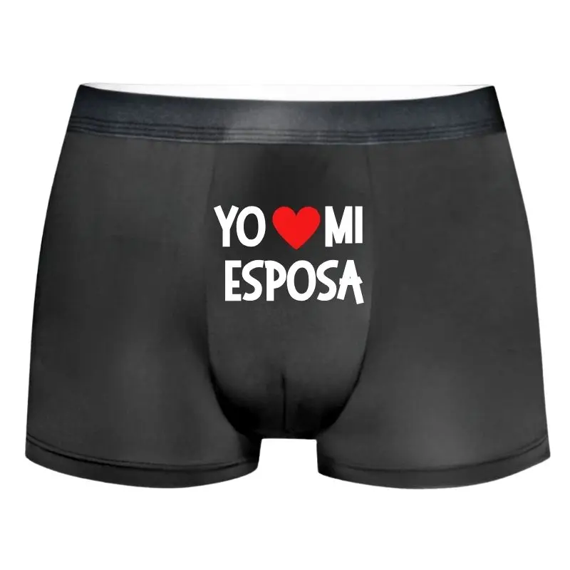 2026 New Men's Black Boxers - Yo Amo Mi Esposa I Love My Wife Printed Soft Breathable Underwear Couple Gift for Husband
2026 New Men's Black Boxers - Yo Amo Mi Esposa I Love My Wife Printed Soft Breathable Underwear Couple Gift for Husband