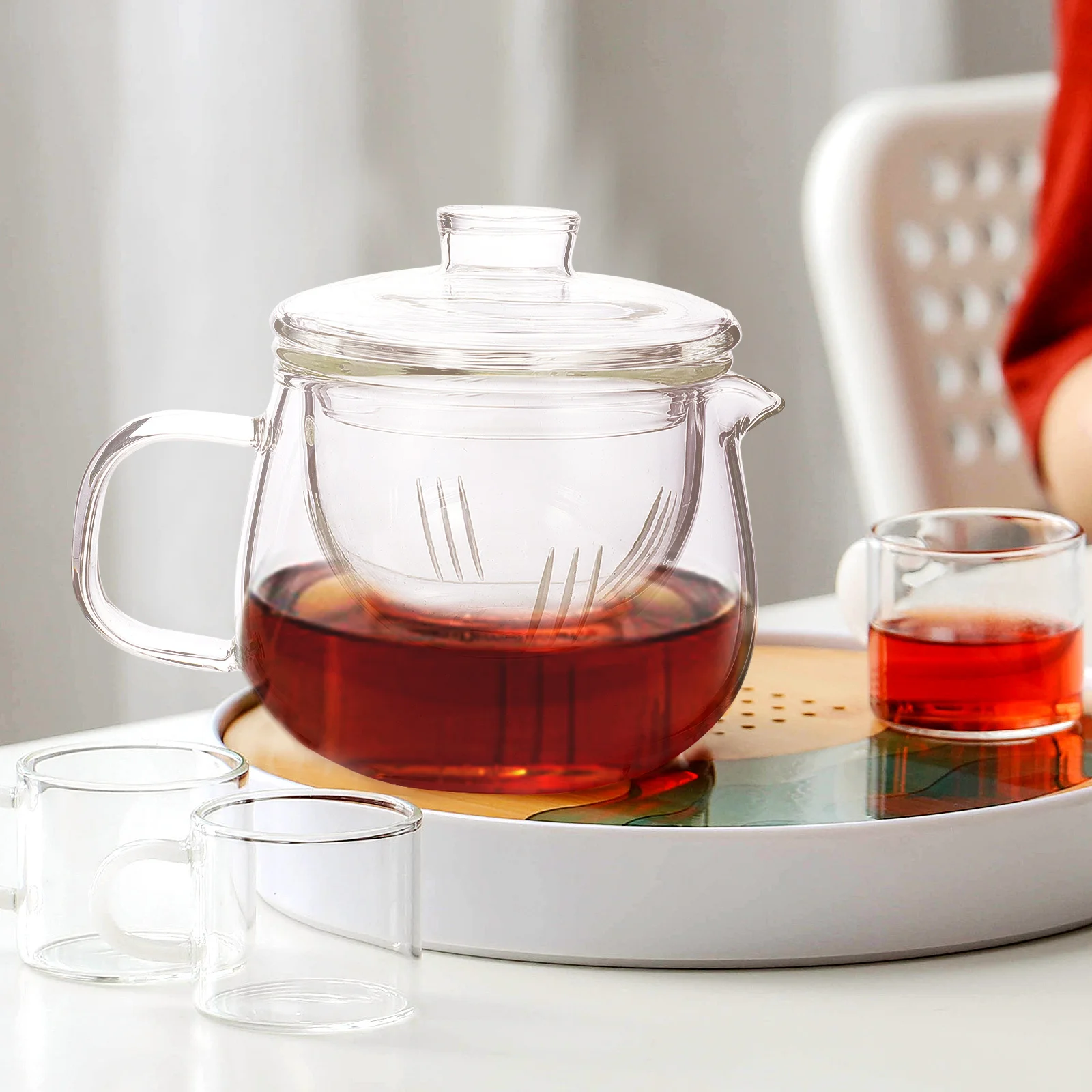 Handled Transparent Glass Teapot Heat-Resistant Loose Tea Maker for Restaurant Home Tearoom Scented Tea Holder
Handled Transparent Glass Teapot Heat-Resistant Loose Tea Maker for Restaurant Home Tearoom Scented Tea Holder