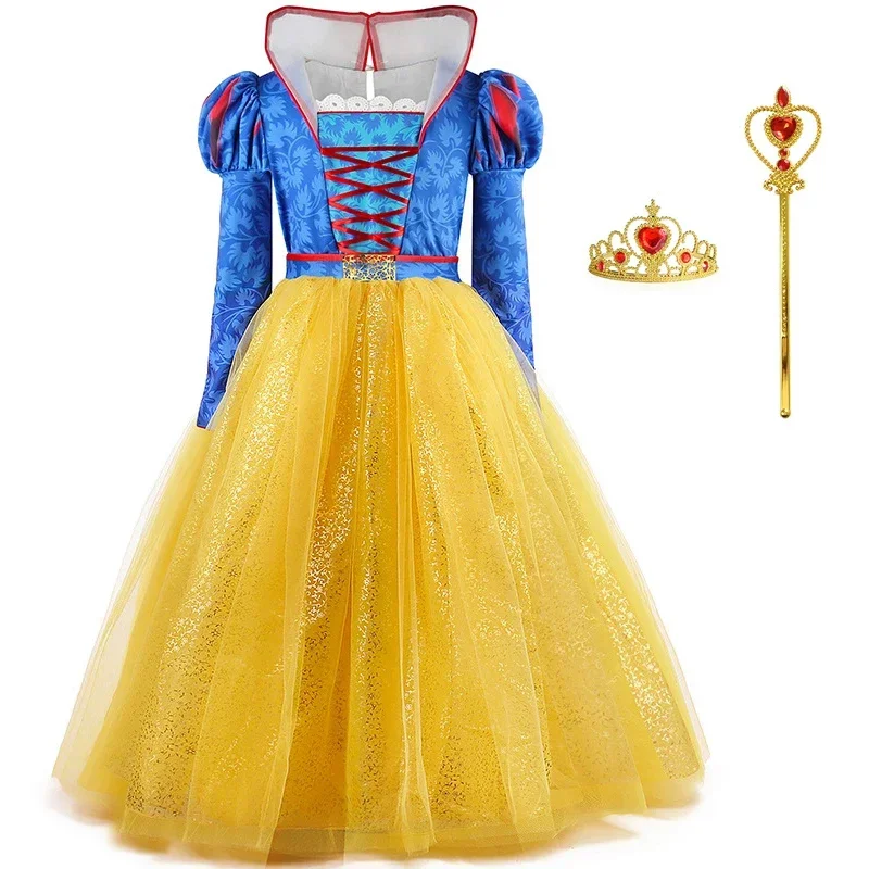 Movie Snow White Cosplay Costume Girls Long Sleeve Print Princess Dress+Red Bow Headband Kids Carnival Birthday Halloween FD1;6
Movie Snow White Cosplay Costume Girls Long Sleeve Print Princess Dress+Red Bow Headband Kids Carnival Birthday Halloween FD1;6