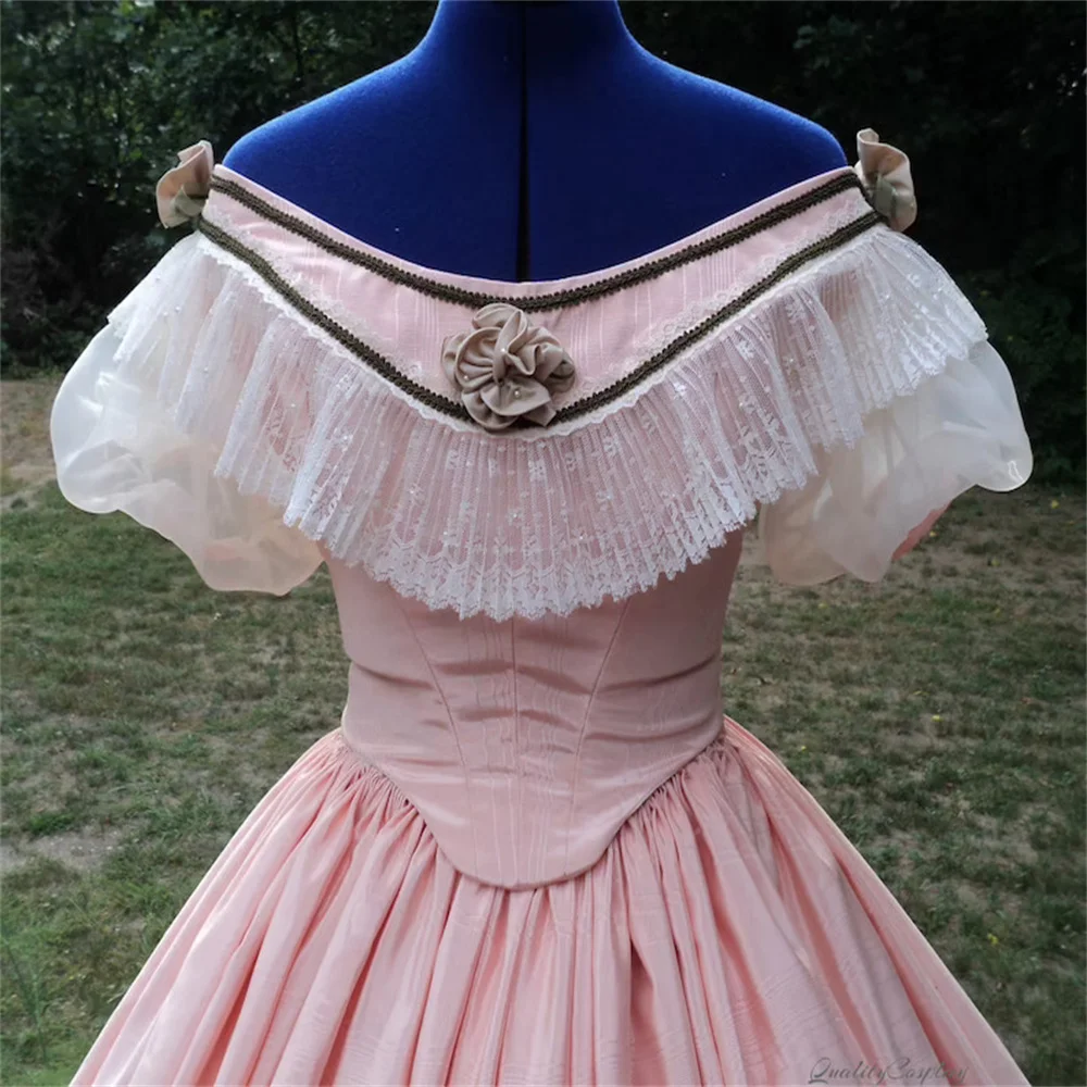 18th Century Women Pink Rococo Vintage Wedding Dress Marie Antoinette Off Shoulder Ball Gown Theater Costume
18th Century Women Pink Rococo Vintage Wedding Dress Marie Antoinette Off Shoulder Ball Gown Theater Costume