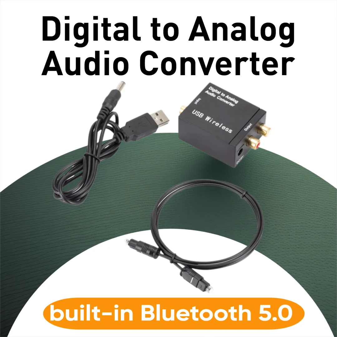 DAC Digital To Analog Audio Converter With Bluetooth 5.0 Receiver Optical Toslink SPDIF Coaxial Input to RCA R/L Audio Decoder
DAC Digital To Analog Audio Converter With Bluetooth 5.0 Receiver Optical Toslink SPDIF Coaxial Input to RCA R/L Audio Decoder