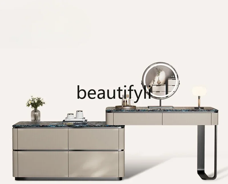 CC Italian minimalist marble dresser chest integrated bedroom simple modern solid wood makeup table
CC Italian minimalist marble dresser chest integrated bedroom simple modern solid wood makeup table