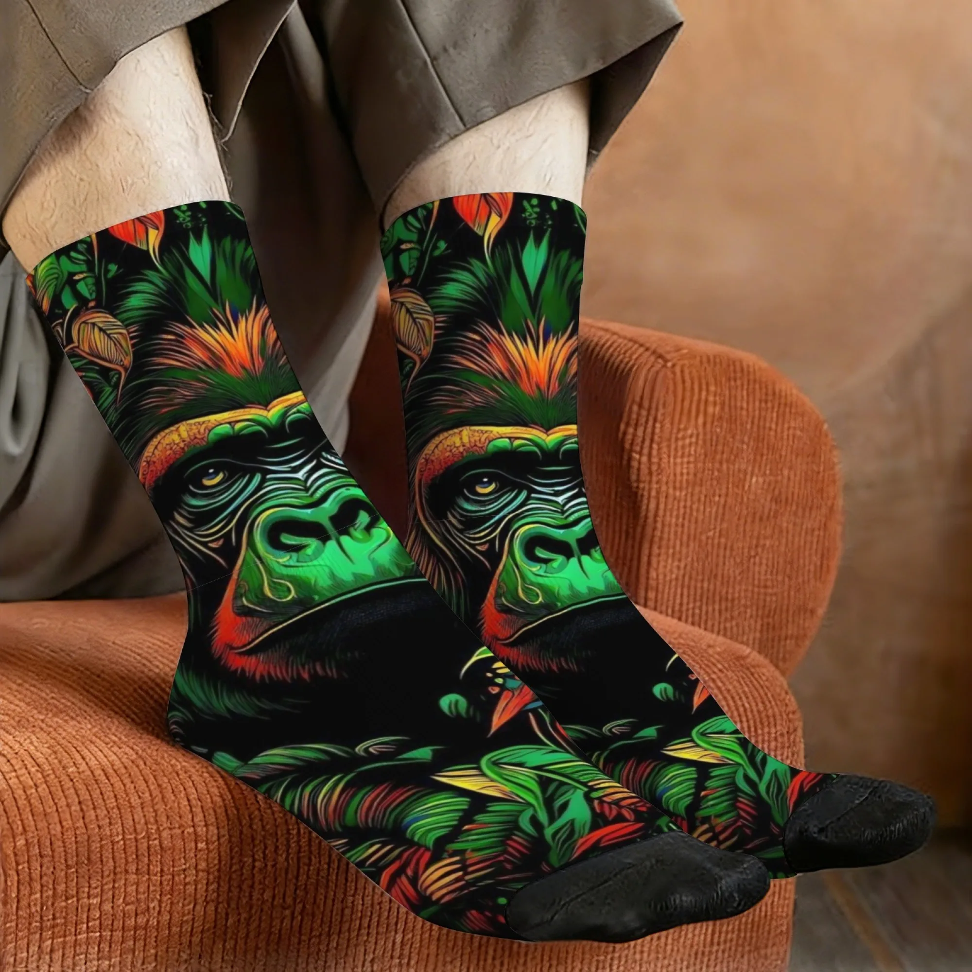 Vibrant Jungle Gorilla Crew Socks, Tropical Plant Print Socks, Gift for Jungle Wild Style Fans & Vibrant Trend Fans
Vibrant Jungle Gorilla Crew Socks, Tropical Plant Print Socks, Gift for Jungle Wild Style Fans & Vibrant Trend Fans