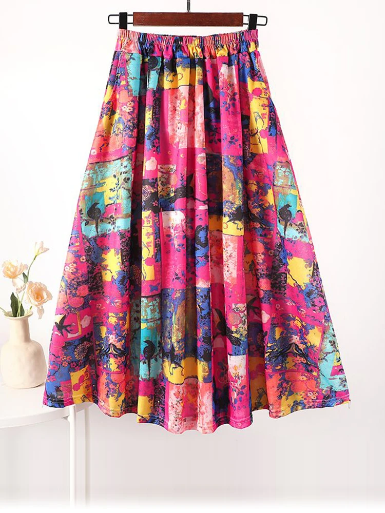 Personality Skinny meat-covering ethnic style printing long skirt Versatile hip-covering belly swinging A-shaped skirt
Personality Skinny meat-covering ethnic style printing long skirt Versatile hip-covering belly swinging A-shaped skirt