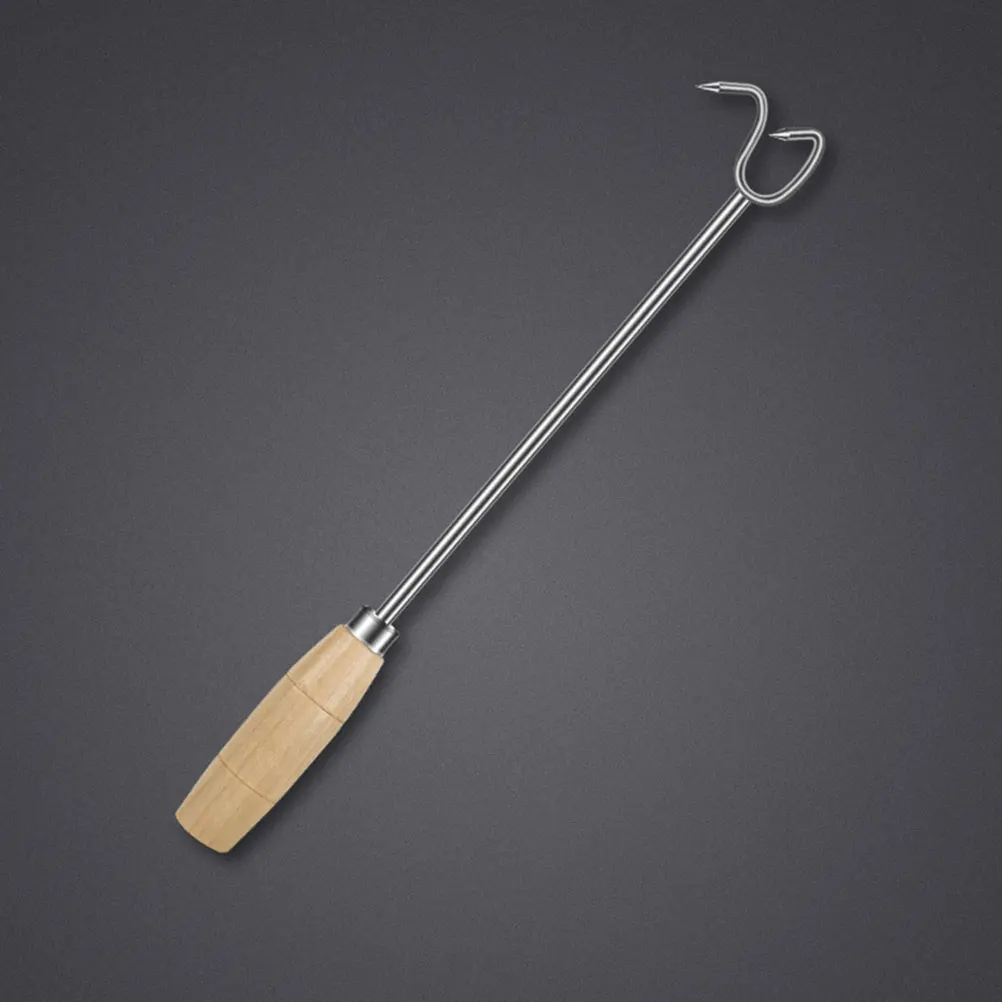 2Pcs Meat Flipper Bbq Roasting Hook Stainless Steel Grill Tool Wooden Handle Practical Food Turner Meat Flipper
2Pcs Meat Flipper Bbq Roasting Hook Stainless Steel Grill Tool Wooden Handle Practical Food Turner Meat Flipper