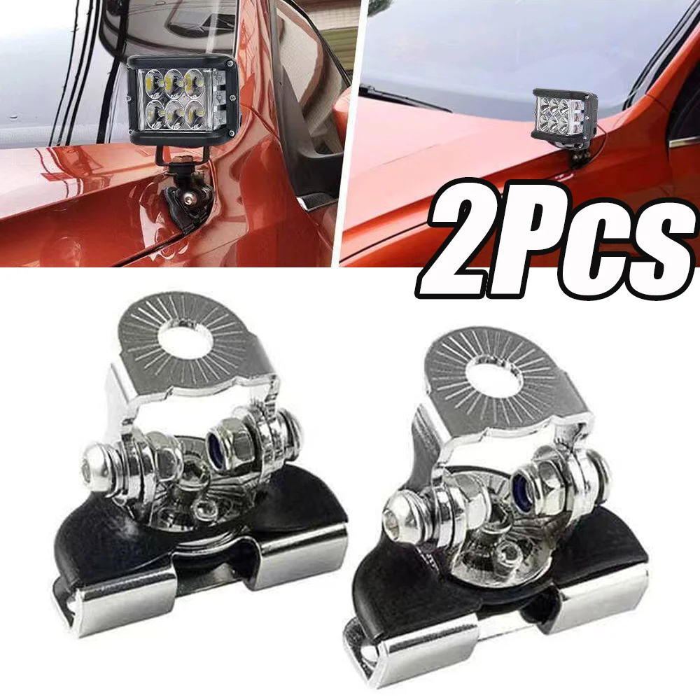 2Pcs LED Light Bar Mounting Bracket Convenient Hole-Free Installation Adjustable Engine Hood Light Mount Automotive Parts
2Pcs LED Light Bar Mounting Bracket Convenient Hole-Free Installation Adjustable Engine Hood Light Mount Automotive Parts