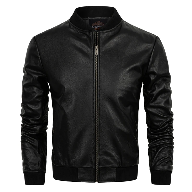 New Men's Casual Leather Jacket Top Layer Cowhide Baseball Coat Simple Spring Autumn Style Large Size Outerwear Warmth Busine...
New Men's Casual Leather Jacket Top Layer Cowhide Baseball Coat Simple Spring Autumn Style Large Size Outerwear Warmth Busine...