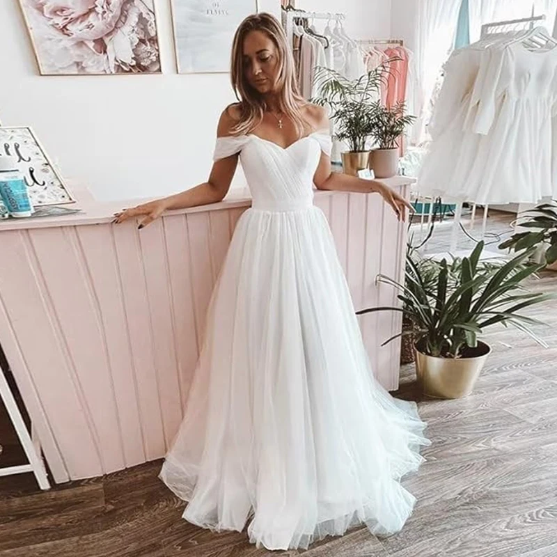 Beautiful off-shoulder bridal wedding dress, one-shoulder A-line ladies elegant long dress vestidos de novia custom made
Beautiful off-shoulder bridal wedding dress, one-shoulder A-line ladies elegant long dress vestidos de novia custom made