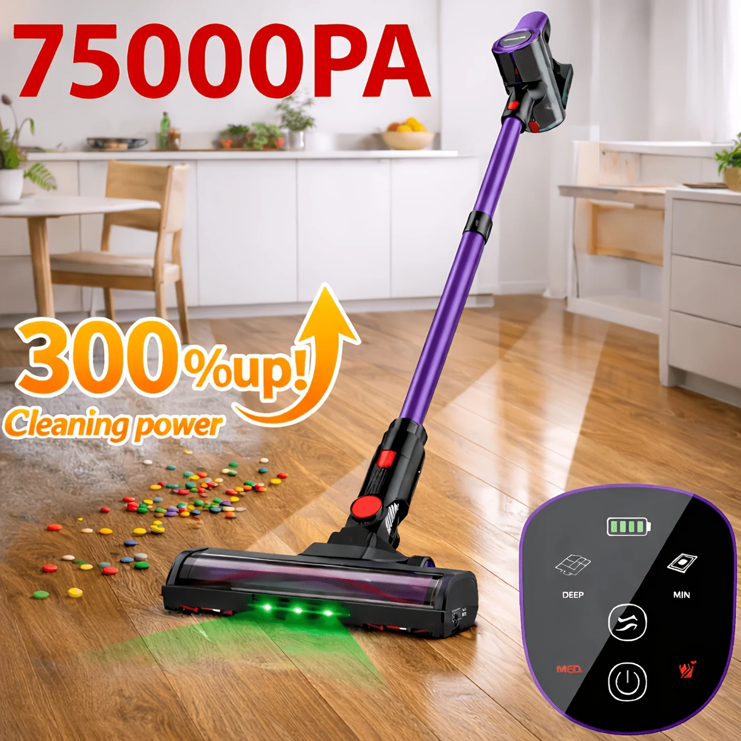 Vacuum Cleaner, 3-In-1 Cordless Stick Vacuum Cleaner For Home (Main Unit Available For Separate Purchase), Powerful Suction, 55-
Vacuum Cleaner, 3-In-1 Cordless Stick Vacuum Cleaner For Home (Main Unit Available For Separate Purchase), Powerful Suction, 55-