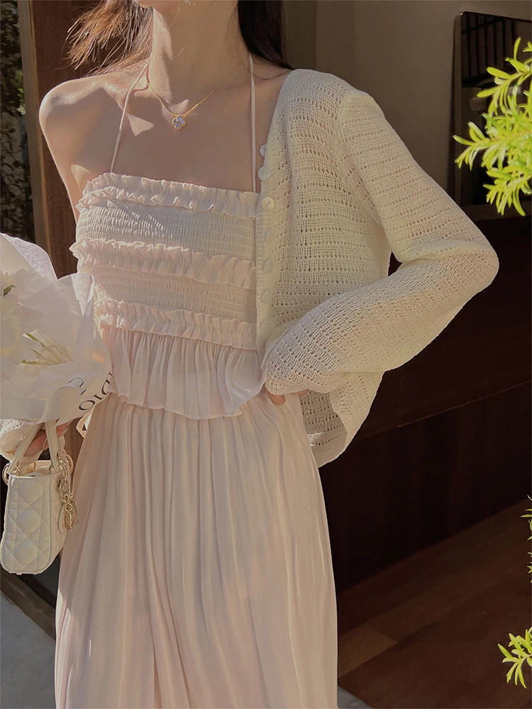 Ice Silk Knitted Open Cardigan Thin Summer Hollow out Sun Protection Shoulder Wrap Top Strap Dress Outerwear Spring Autumn Wo...
Ice Silk Knitted Open Cardigan Thin Summer Hollow out Sun Protection Shoulder Wrap Top Strap Dress Outerwear Spring Autumn Wo...