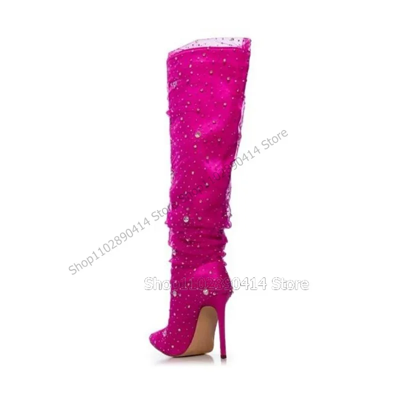 Rose Red Pearl Rhinestone Decor Lace Pointed Toe Boots Slip On Women Shoes Thin High Heels Novel Party 2026 Zapatos Para Mujere
Rose Red Pearl Rhinestone Decor Lace Pointed Toe Boots Slip On Women Shoes Thin High Heels Novel Party 2026 Zapatos Para Mujere