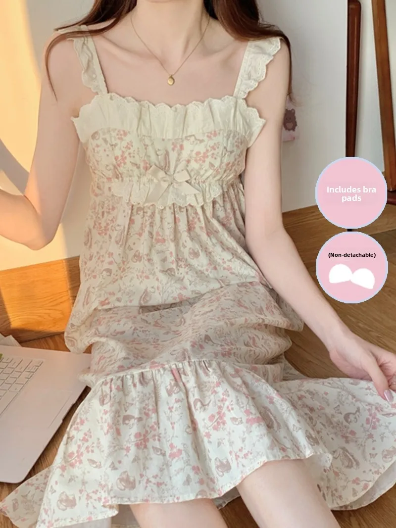 Женская летняя одежда Princ Sle с цветочным принтом и вставками на груди, домашняя одежда Sweet Home, ночная рубашка миди
Женская летняя одежда Princ Sle с цветочным принтом и вставками на груди, домашняя одежда Sweet Home, ночная рубашка миди