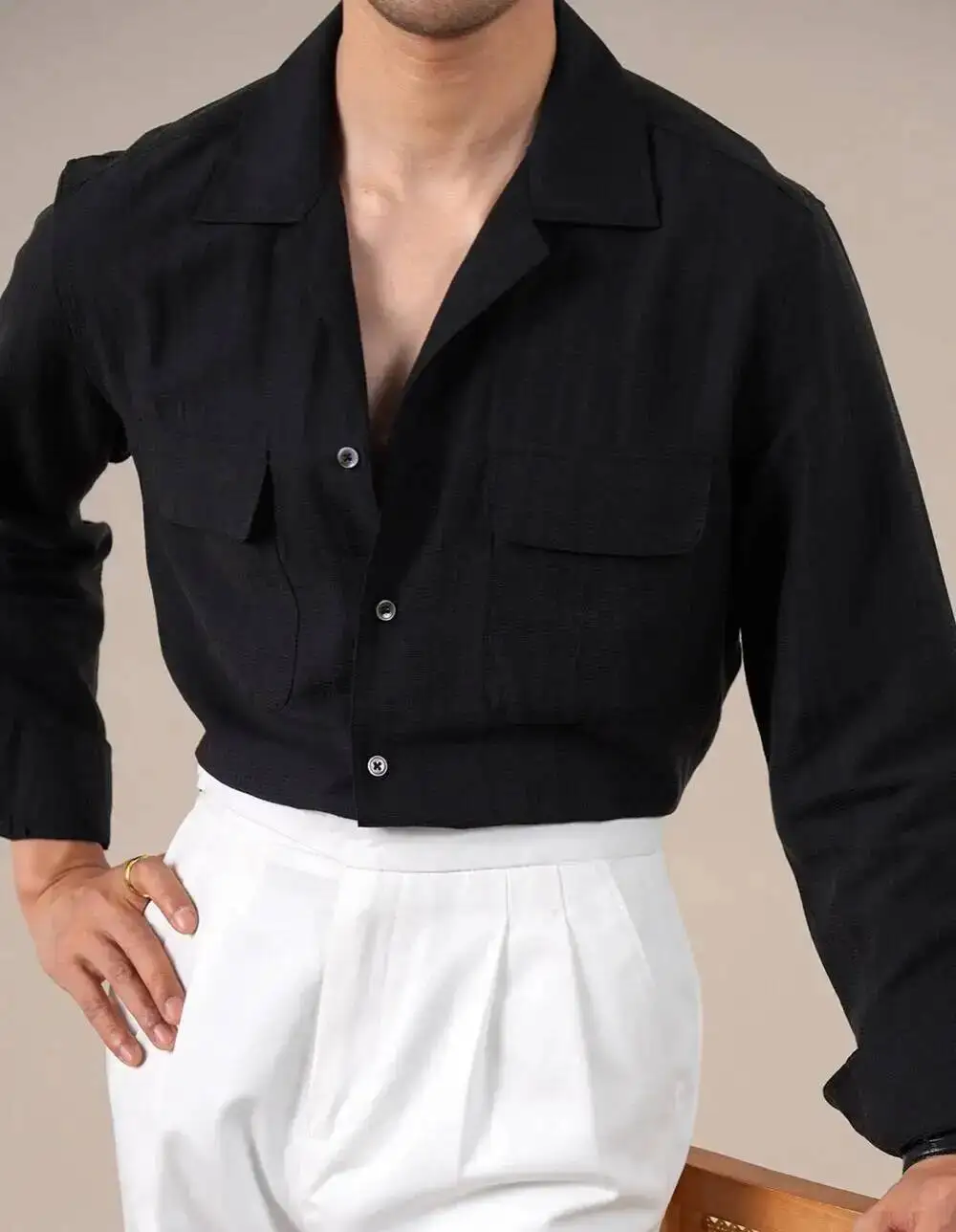 2026 Cotton Blend Cuban Collar Shirt For Men Long Sleeve Solid Color Breathable Camisa Social Masculina Casual Men's Top Shirt
2026 Cotton Blend Cuban Collar Shirt For Men Long Sleeve Solid Color Breathable Camisa Social Masculina Casual Men's Top Shirt