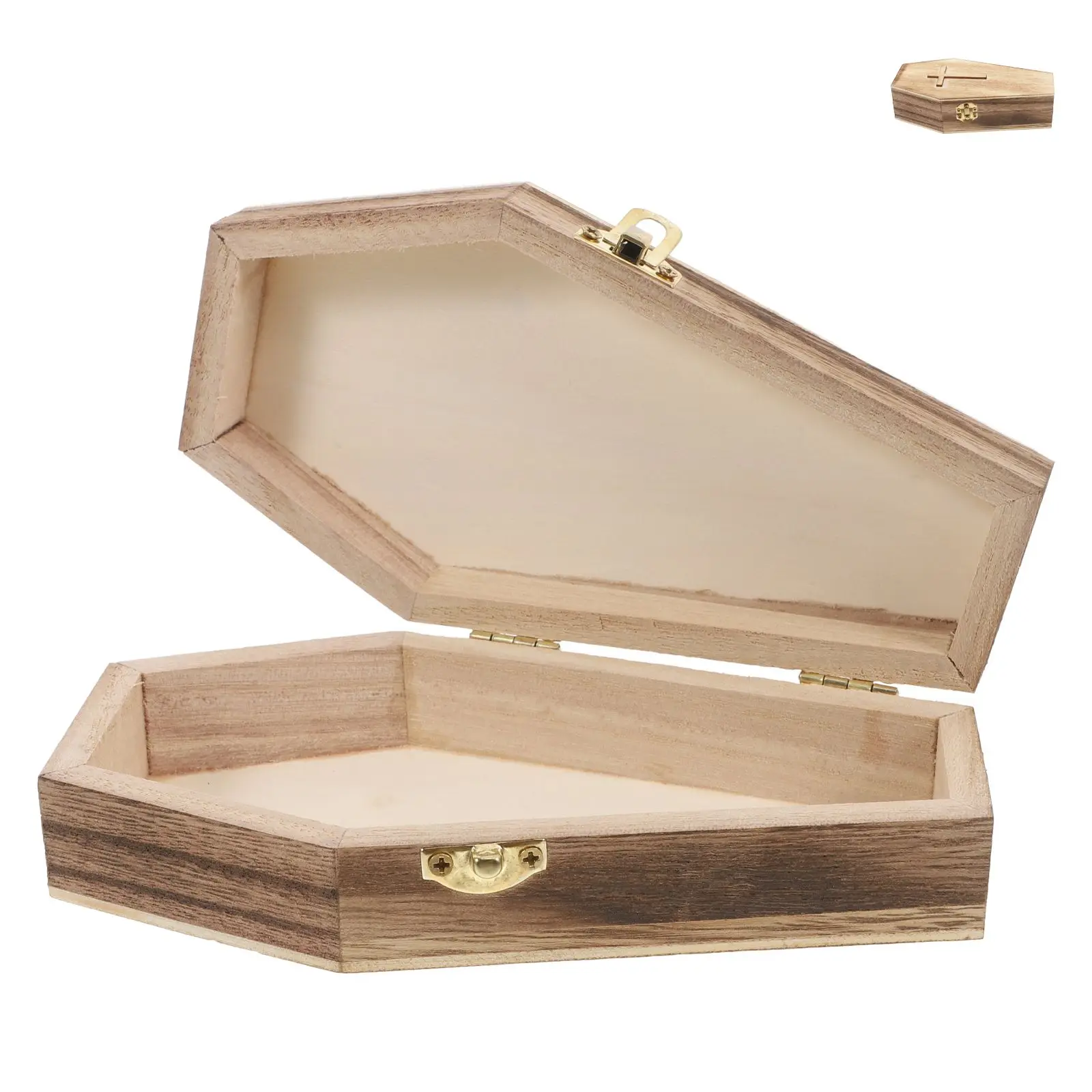 Wooden Coffin Shaped Jewelry Box Halloween Decoration Earring Storage Box Small Coffin Container Gift For Halloween Party Home
Wooden Coffin Shaped Jewelry Box Halloween Decoration Earring Storage Box Small Coffin Container Gift For Halloween Party Home