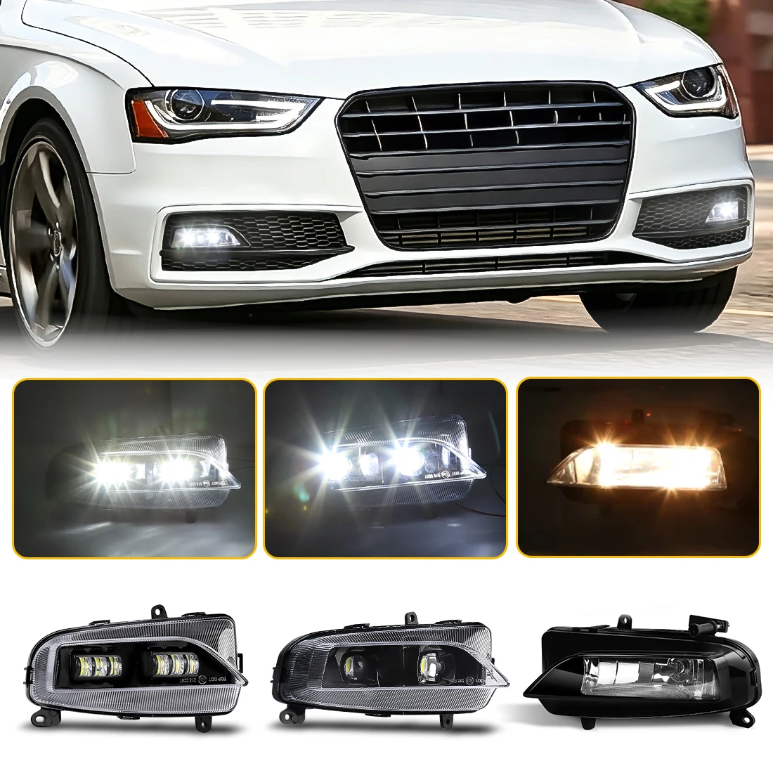 LED Fog Lamp For Audi A4 B8 Sline 2012-2015 Sport Version Fog Light Front Bumper Driving Lamp Plug & Play 8K0941699C 8K0941700C
LED Fog Lamp For Audi A4 B8 Sline 2012-2015 Sport Version Fog Light Front Bumper Driving Lamp Plug & Play 8K0941699C 8K0941700C
