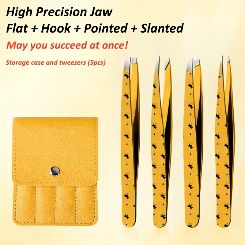 4pcs Set Professional Precision Tweezers for Hair Removal Ideal for Beard and Mustache High Precision Brow Shaping and Hair
4pcs Set Professional Precision Tweezers for Hair Removal Ideal for Beard and Mustache High Precision Brow Shaping and Hair
