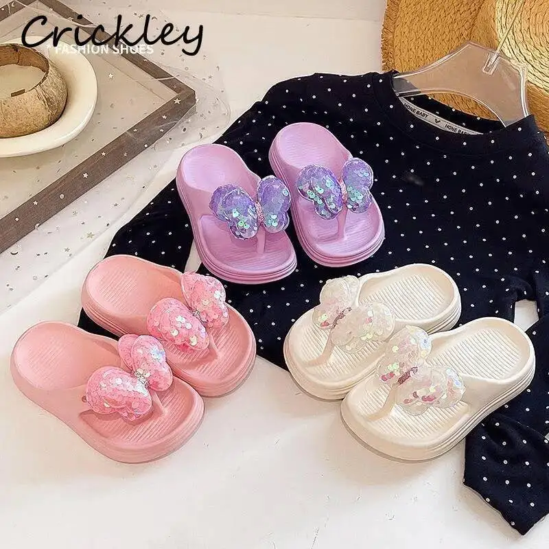 Bling Butterfly Girls Princess Slippers Summer Solid EVA Waterproof Children Flip Flops Fashion Soft Bottom Kids Beach Slippers
Bling Butterfly Girls Princess Slippers Summer Solid EVA Waterproof Children Flip Flops Fashion Soft Bottom Kids Beach Slippers