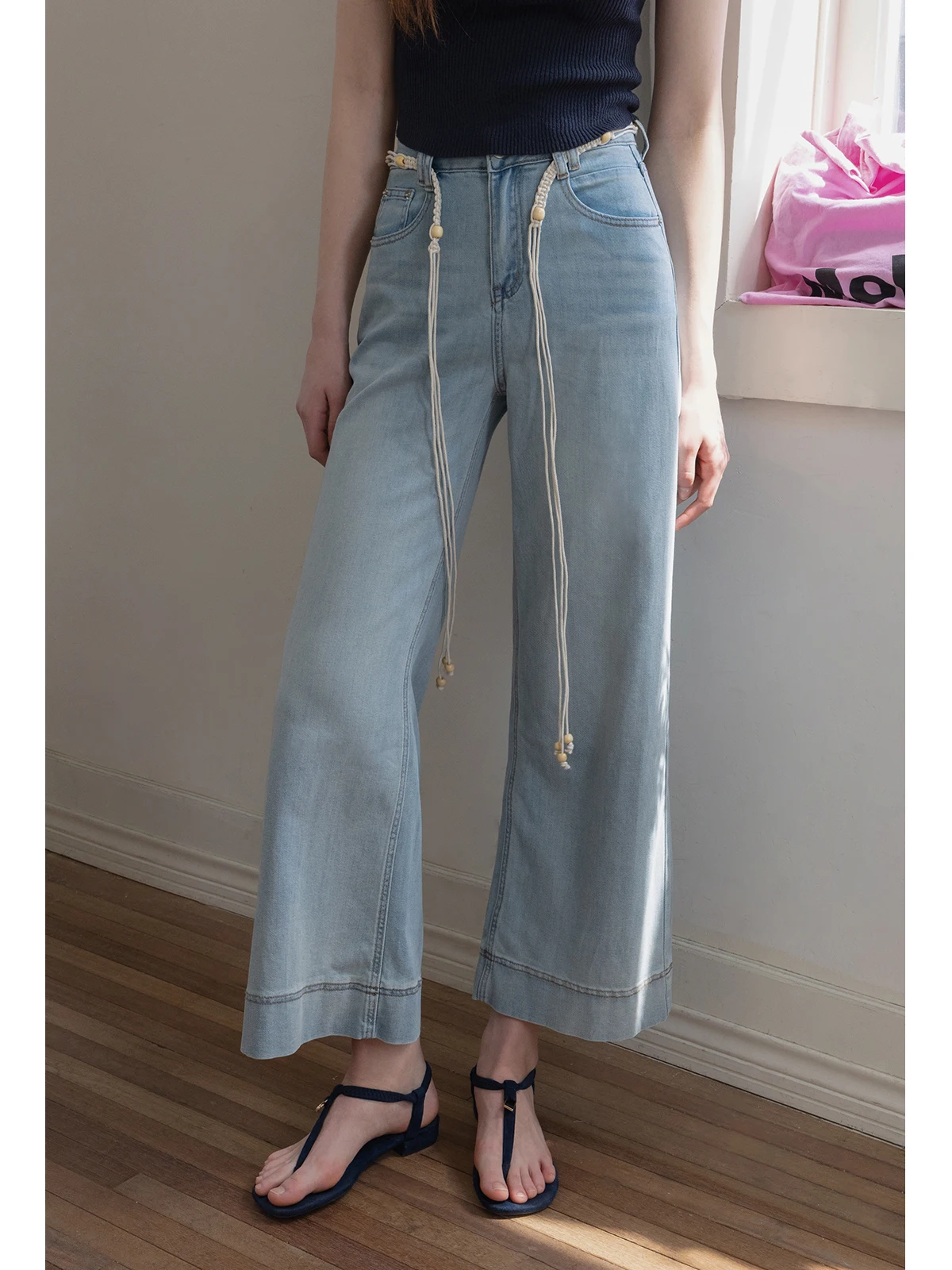 Джинсы Eggka с высокой талией и широкими штанинами, женские летние свободные прямые брюки с эффектом похудения, длинные, с поясом, Double Ear Boy Sle
Джинсы Eggka с высокой талией и широкими штанинами, женские летние свободные прямые брюки с эффектом похудения, длинные, с поясом, Double Ear Boy Sle