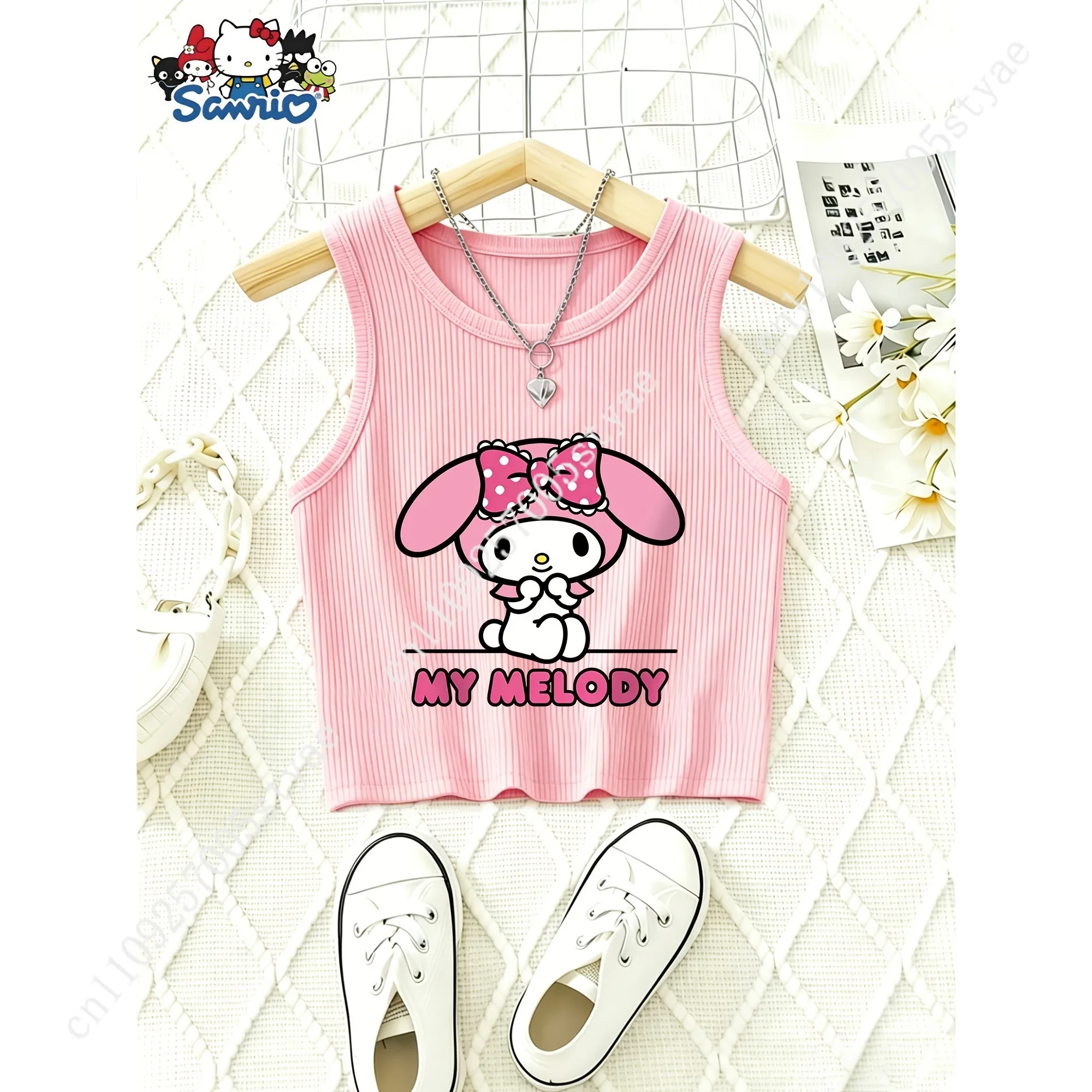 1pc Girls' My Melody Ribbed Tank Top A Fashionable Versatile and Essential Item for Outings From The Sanrio Family
1pc Girls' My Melody Ribbed Tank Top A Fashionable Versatile and Essential Item for Outings From The Sanrio Family