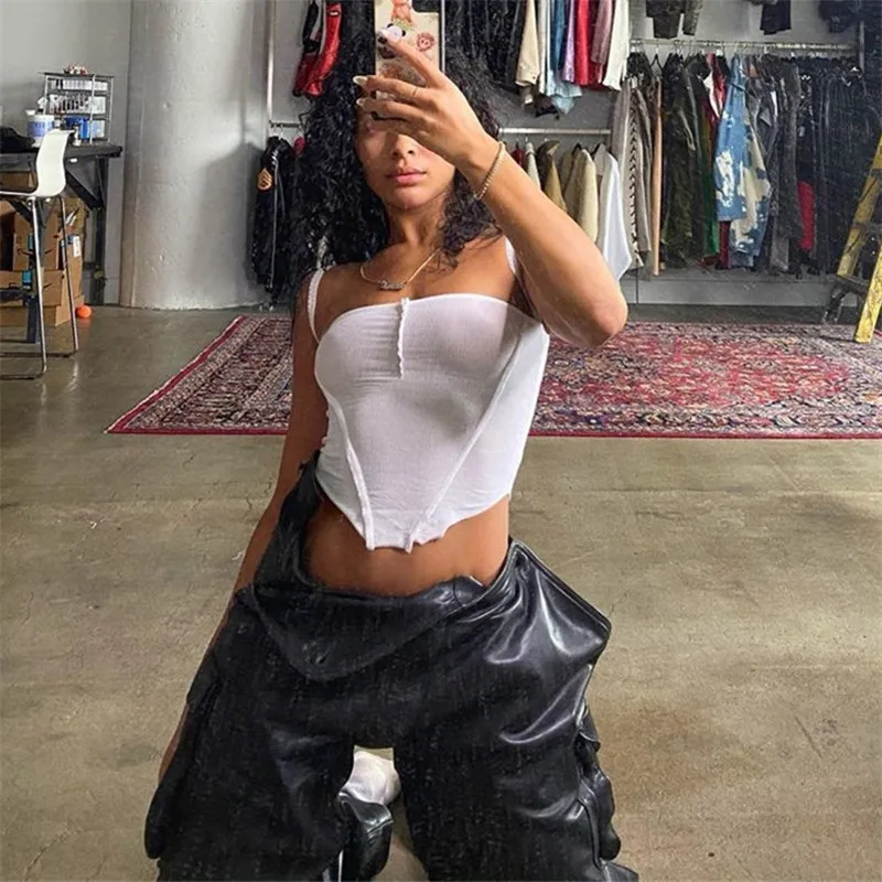 New Y2k Summer Short Camisole Black Women's Sleeveless V-neck Slim Fit Sweet Sexy Fashion Sweet Hollow Backless Halter Vest Top
New Y2k Summer Short Camisole Black Women's Sleeveless V-neck Slim Fit Sweet Sexy Fashion Sweet Hollow Backless Halter Vest Top
