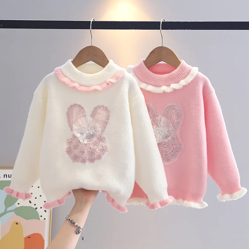 Children Lace Rabbit Pattern Fall Winter Korean Edition Sweater for Girls Clothing Baby Pullover Knitted Bottom Sweaters IY07292
Children Lace Rabbit Pattern Fall Winter Korean Edition Sweater for Girls Clothing Baby Pullover Knitted Bottom Sweaters IY07292