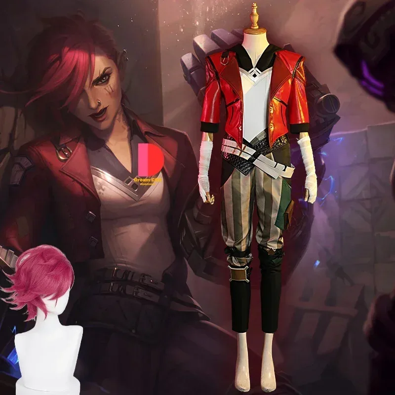 LOL Arcane Vi Cosplay Costume Piltover Enforcer Outfit Vi Uniform for Women Halloween Carnival Role Play Props Hot Sale
LOL Arcane Vi Cosplay Costume Piltover Enforcer Outfit Vi Uniform for Women Halloween Carnival Role Play Props Hot Sale