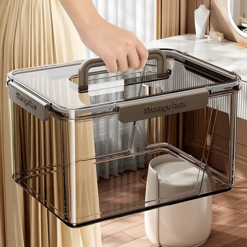 Transparent Portable Storage Box Household Clothing Toys Books Organizing Box Student Dormitory Multifunctional Storage Box
Transparent Portable Storage Box Household Clothing Toys Books Organizing Box Student Dormitory Multifunctional Storage Box