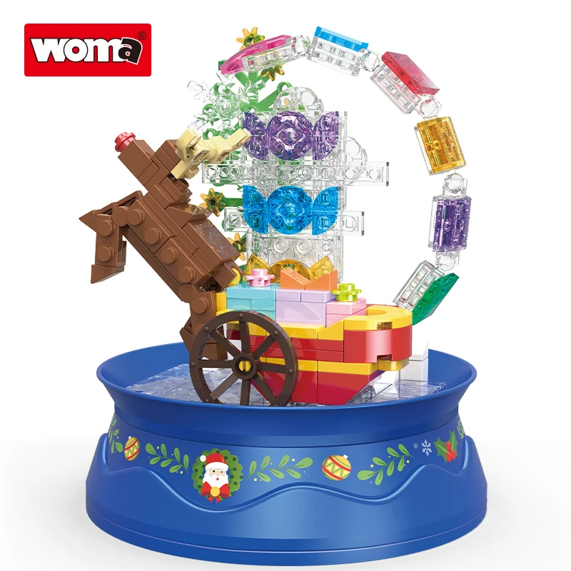 Christmas Music Box Building Blocks DIY Rotating Snow Globe Toy Decor Xmas Gift Compatible with Lego Creative Assembly Ornament
Christmas Music Box Building Blocks DIY Rotating Snow Globe Toy Decor Xmas Gift Compatible with Lego Creative Assembly Ornament