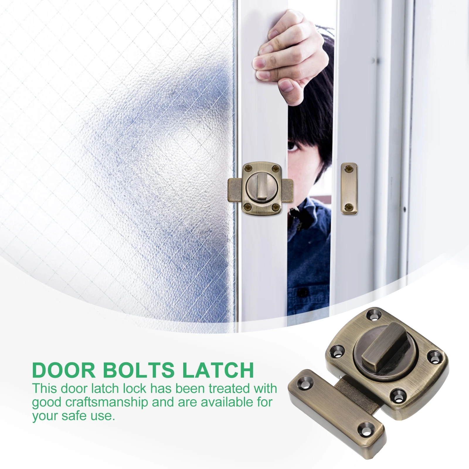 1pc Heavy Duty Door Bolts Latch Sliding niture Gate Security Lock Anti-Theft Door Bolt Compact Light Easy Install Classic
1pc Heavy Duty Door Bolts Latch Sliding niture Gate Security Lock Anti-Theft Door Bolt Compact Light Easy Install Classic